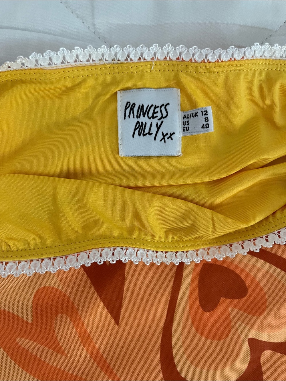 Princess Polly Mesh Orange Heart Skirt - Picture 3 of 3